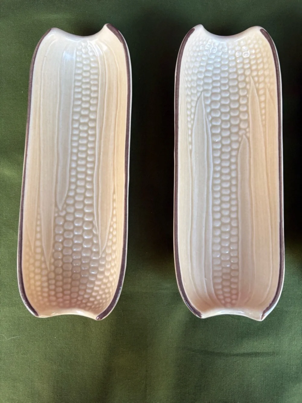 Pfaltzgraff Corn on the Cob Dishes Set of 4 USA Vintage Ceramic